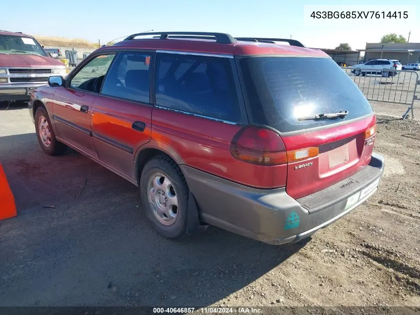 1997 Subaru Legacy Outback/Outback Limited VIN: 4S3BG685XV7614415 Lot: 40646857