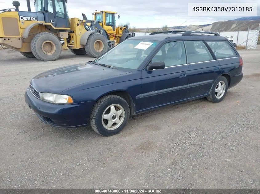 1997 Subaru Legacy L/Postal Rhd VIN: 4S3BK4358V7310185 Lot: 40743000