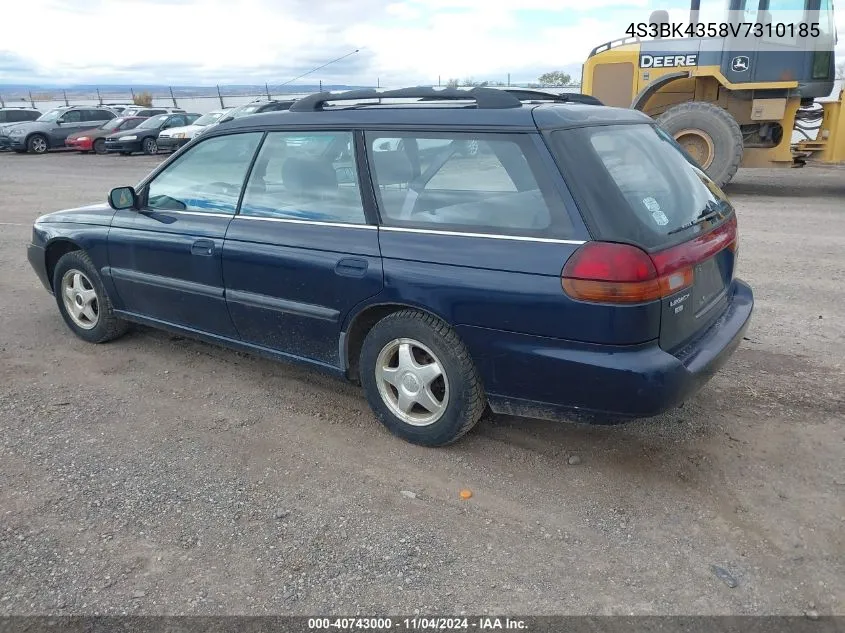 1997 Subaru Legacy L/Postal Rhd VIN: 4S3BK4358V7310185 Lot: 40743000