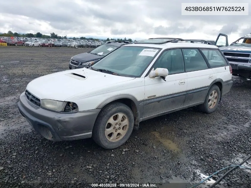 1998 Subaru Legacy Outback/Outback Limited/Outback Sport VIN: 4S3BG6851W7625224 Lot: 40359259