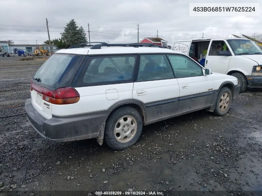 1998 Subaru Legacy Outback/Outback Limited/Outback Sport VIN: 4S3BG6851W7625224 Lot: 40359259