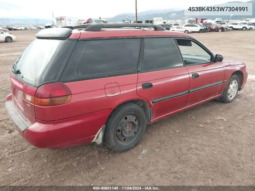 1998 Subaru Legacy L/Right Hand Postal Drive VIN: 4S3BK4353W7304991 Lot: 40601140