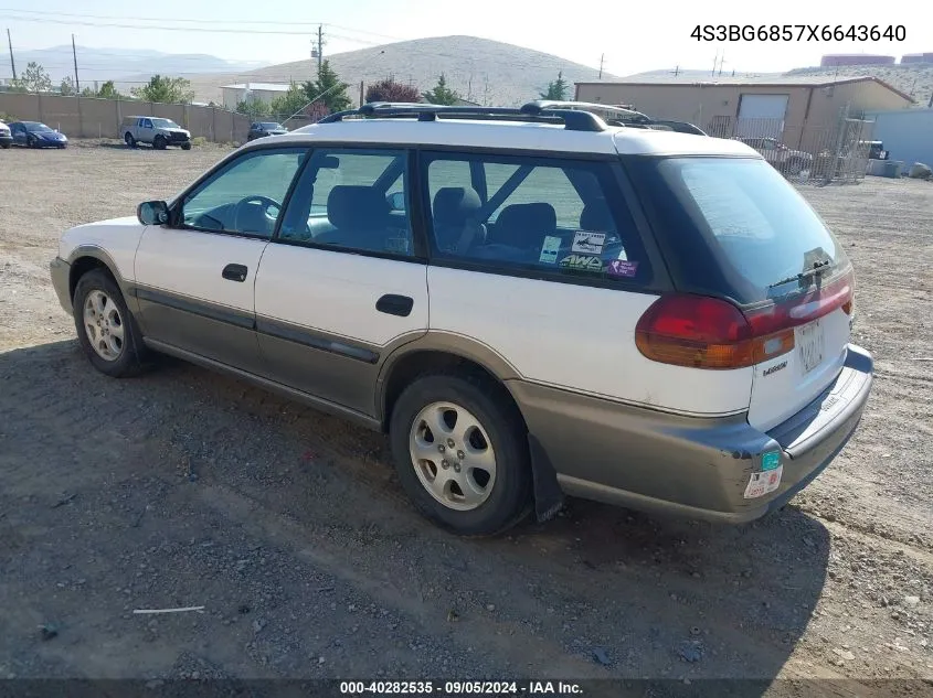 1999 Subaru Legacy 30Th Ann. Outback Ltd./Outback VIN: 4S3BG6857X6643640 Lot: 40282535