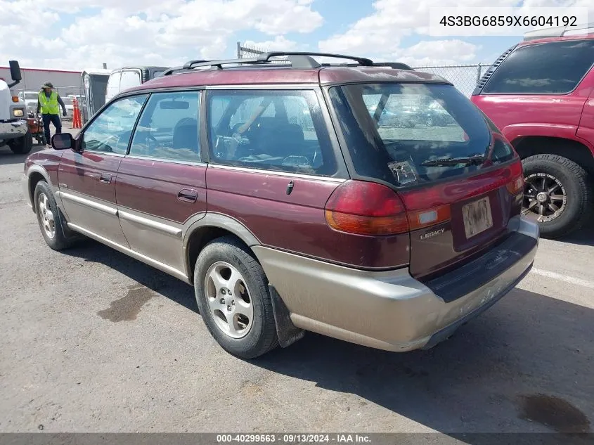 1999 Subaru Legacy 30Th Ann. Outback Ltd./Outback VIN: 4S3BG6859X6604192 Lot: 40299563