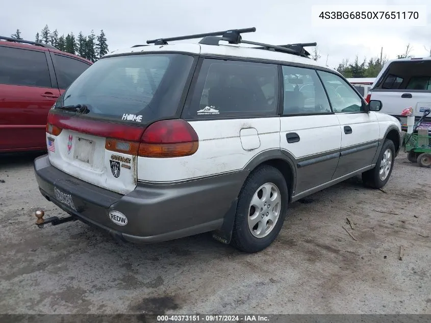 1999 Subaru Legacy 30Th Ann. Outback Ltd./Outback VIN: 4S3BG6850X7651170 Lot: 40373151