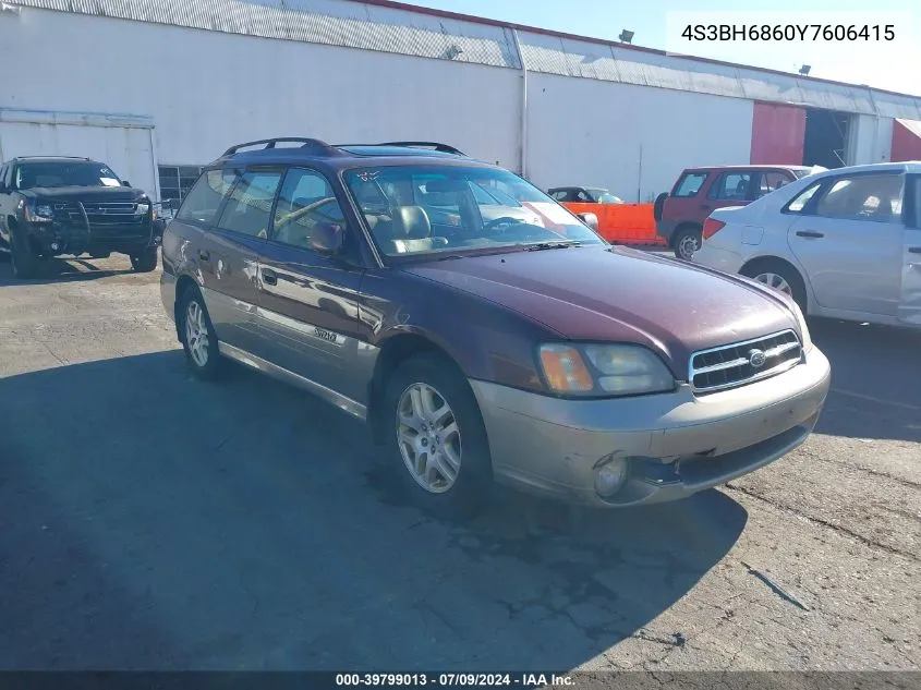 2000 Subaru Outback Limited VIN: 4S3BH6860Y7606415 Lot: 39799013