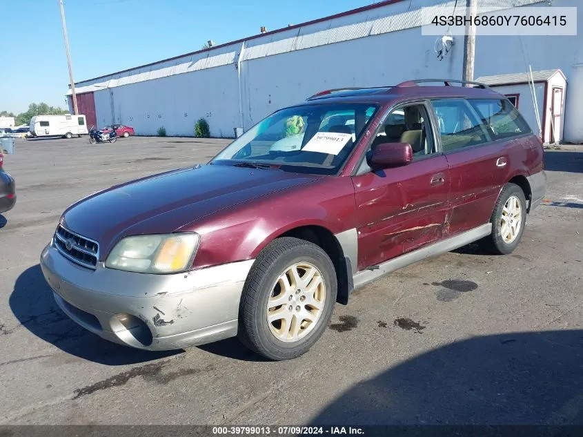 2000 Subaru Outback Limited VIN: 4S3BH6860Y7606415 Lot: 39799013