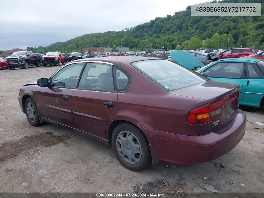 4S3BE6352Y7217752 2000 Subaru Legacy L