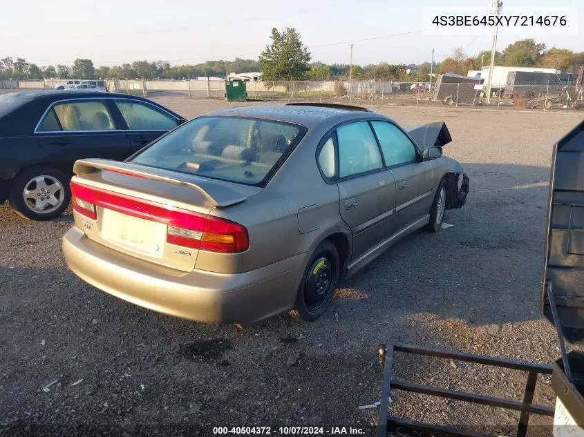 2000 Subaru Legacy Gt VIN: 4S3BE645XY7214676 Lot: 40504372