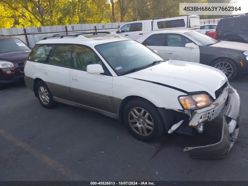 2000 Subaru Legacy Outback Limited VIN: 4S3BH6863Y7662364 Lot: 40526513