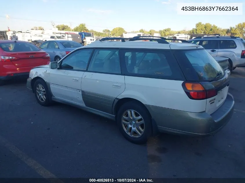 2000 Subaru Legacy Outback Limited VIN: 4S3BH6863Y7662364 Lot: 40526513