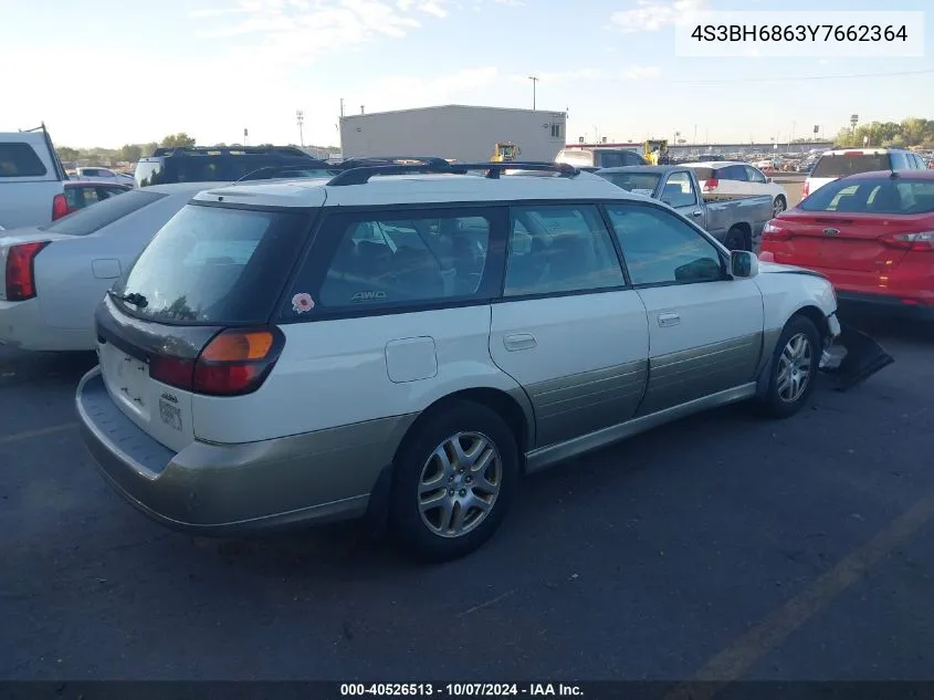 2000 Subaru Legacy Outback Limited VIN: 4S3BH6863Y7662364 Lot: 40526513