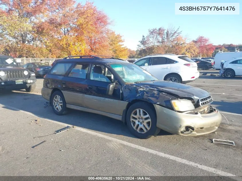 2000 Subaru Legacy Outback Awp VIN: 4S3BH6757Y7641476 Lot: 40635620