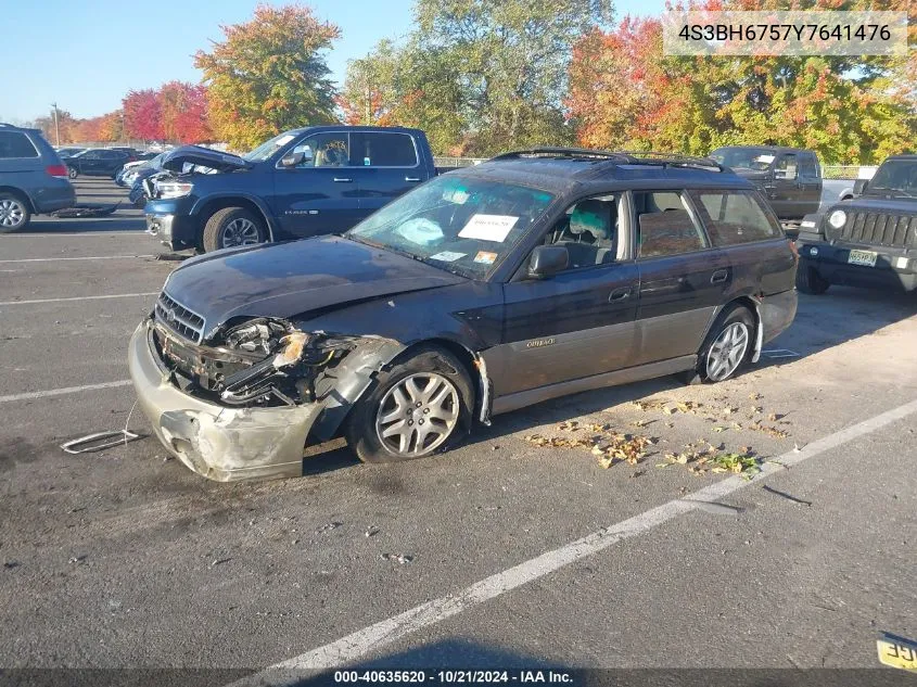 2000 Subaru Legacy Outback Awp VIN: 4S3BH6757Y7641476 Lot: 40635620