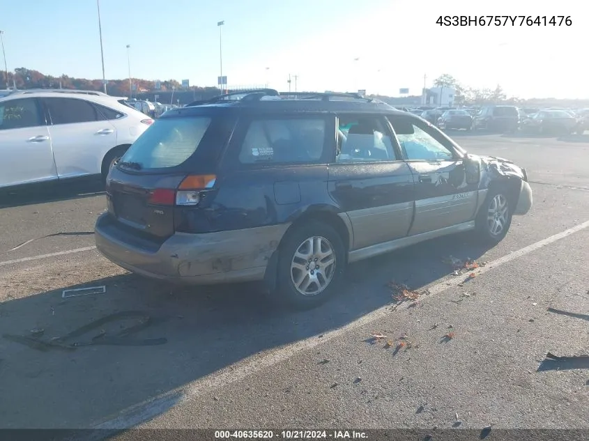 2000 Subaru Legacy Outback Awp VIN: 4S3BH6757Y7641476 Lot: 40635620