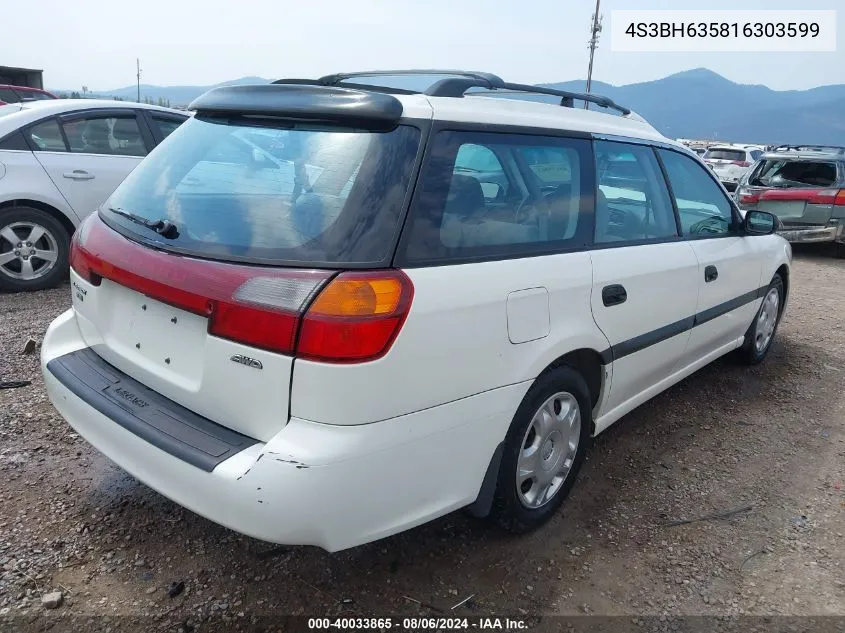 2001 Subaru Legacy L VIN: 4S3BH635816303599 Lot: 40033865