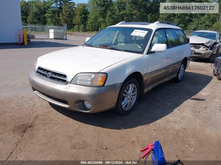 2001 Subaru Legacy Outback Limited VIN: 4S3BH686617603122 Lot: 40325686