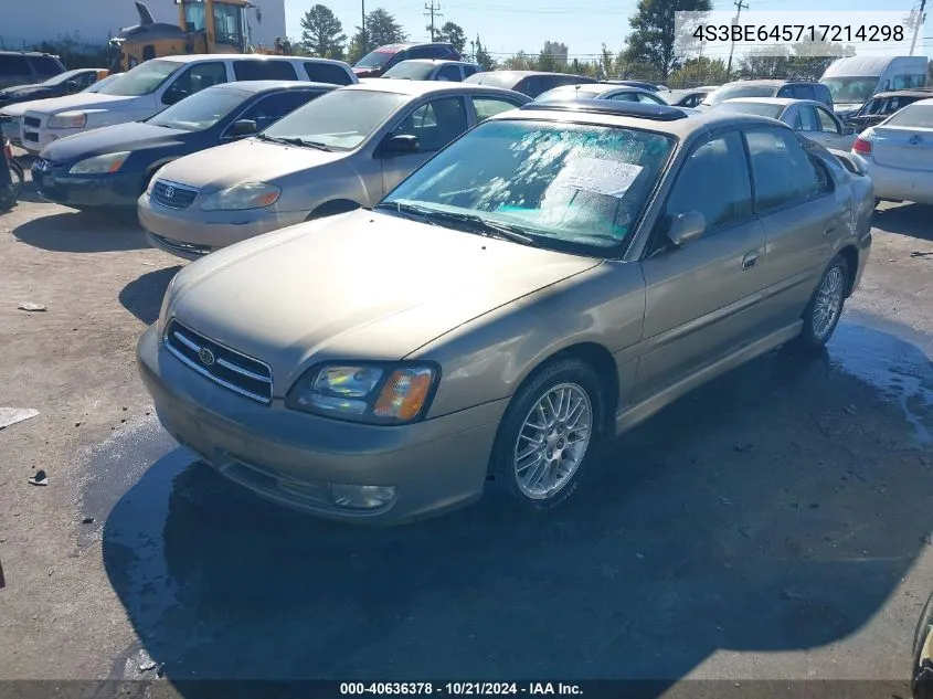 2001 Subaru Legacy Gt VIN: 4S3BE645717214298 Lot: 40636378