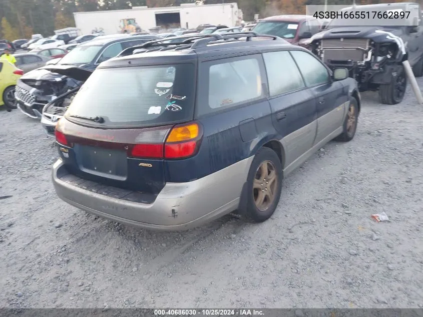 2001 Subaru Legacy Outback VIN: 4S3BH665517662897 Lot: 40686030