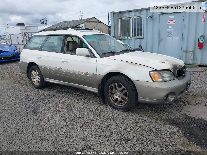 2002 Subaru Outback Limited VIN: 4S3BH686127666615 Lot: 39746571