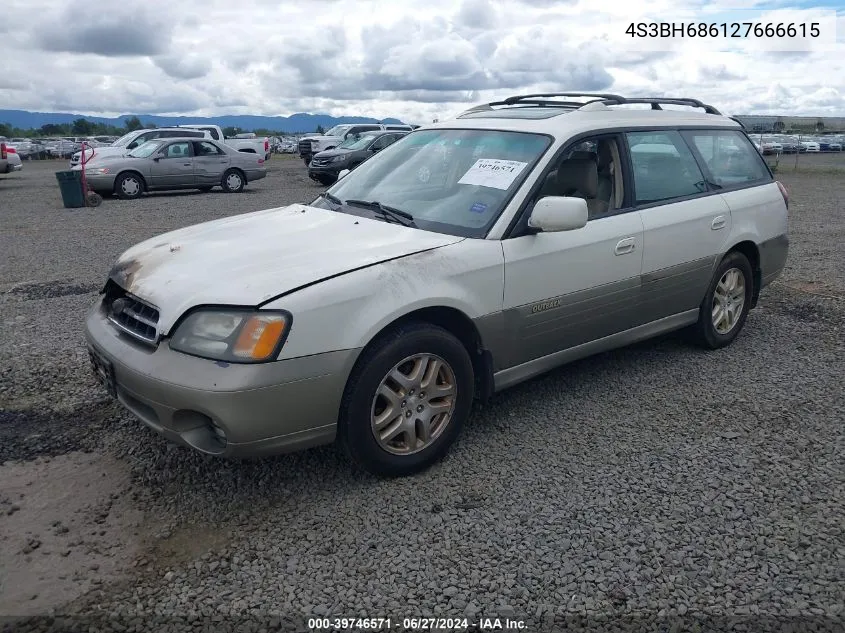 2002 Subaru Outback Limited VIN: 4S3BH686127666615 Lot: 39746571