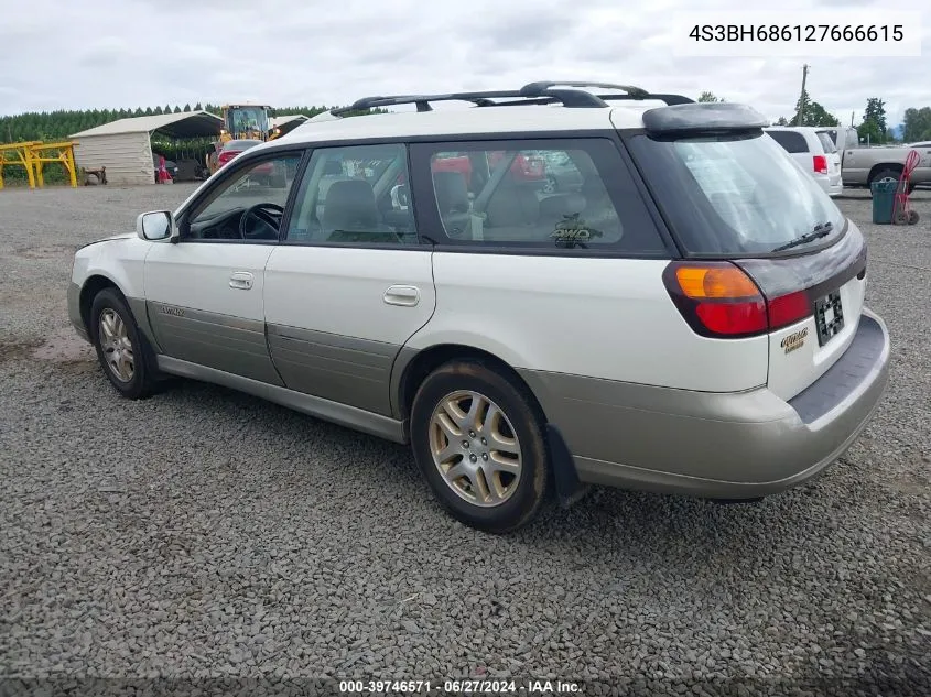 2002 Subaru Outback Limited VIN: 4S3BH686127666615 Lot: 39746571