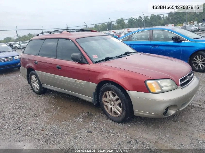 4S3BH665427637815 2002 Subaru Legacy Outback