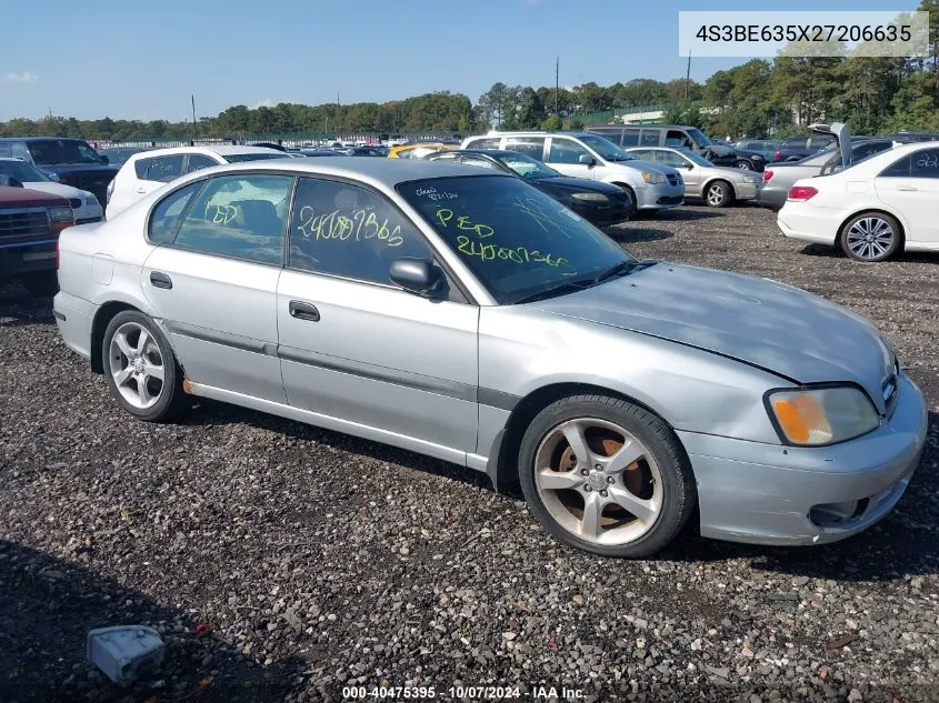 2002 Subaru Legacy L VIN: 4S3BE635X27206635 Lot: 40475395