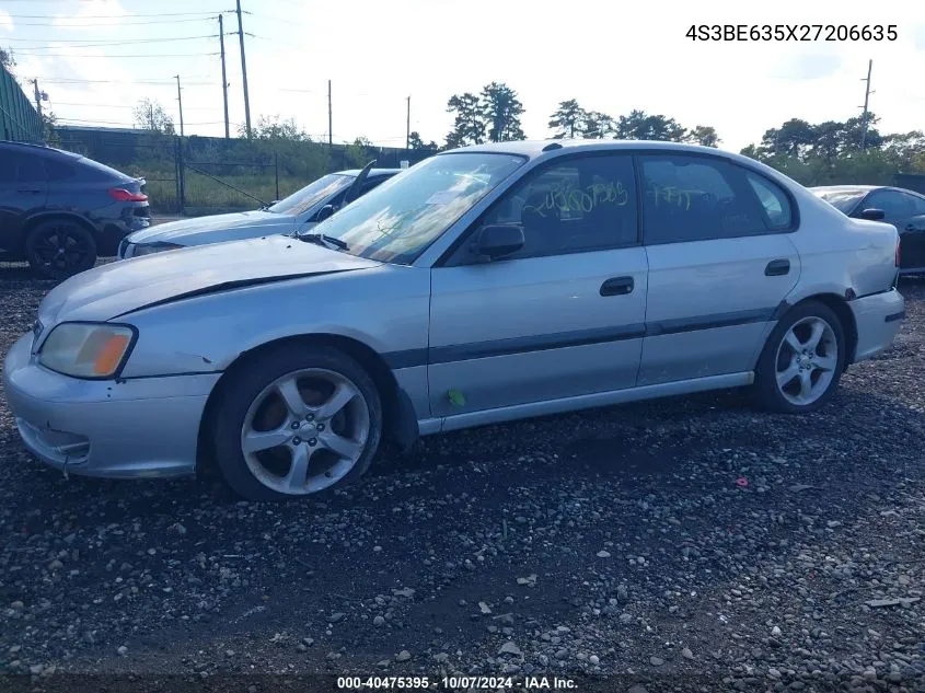 2002 Subaru Legacy L VIN: 4S3BE635X27206635 Lot: 40475395