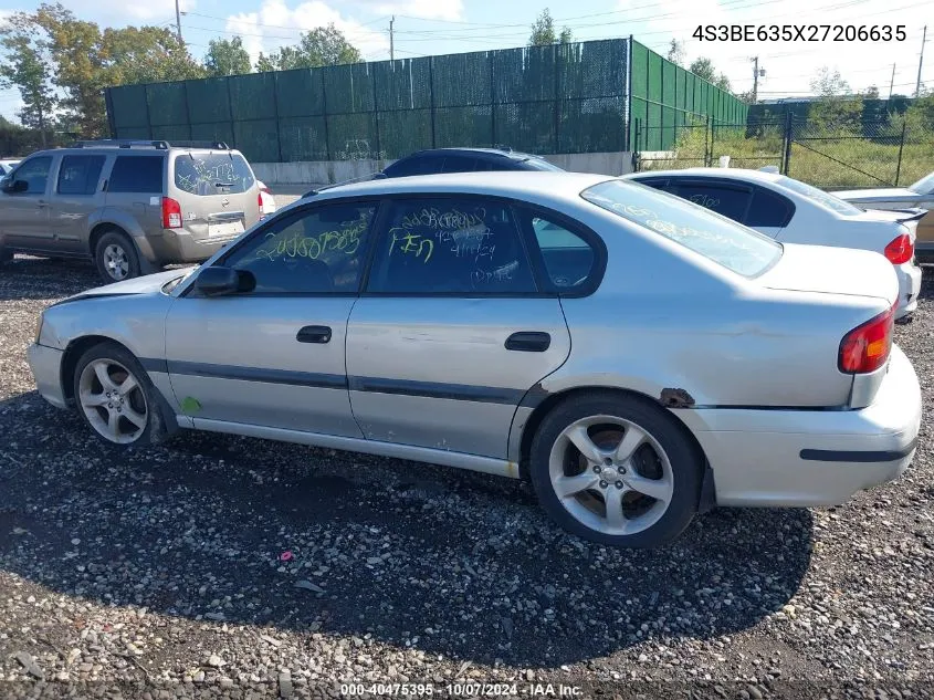 2002 Subaru Legacy L VIN: 4S3BE635X27206635 Lot: 40475395