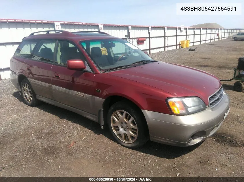 2002 Subaru Legacy Outback H6 L.l. Bean Edition VIN: 4S3BH806427664591 Lot: 40529010