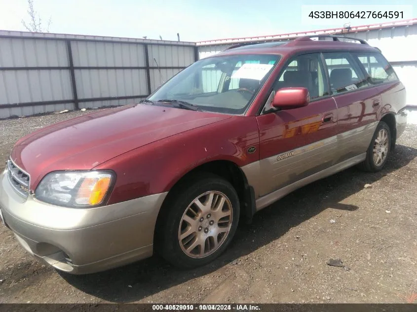 2002 Subaru Legacy Outback H6 L.l. Bean Edition VIN: 4S3BH806427664591 Lot: 40529010