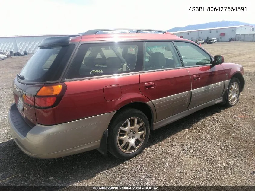 2002 Subaru Legacy Outback H6 L.l. Bean Edition VIN: 4S3BH806427664591 Lot: 40529010