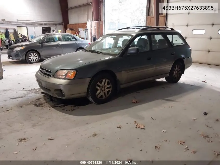 2002 Subaru Legacy Outback Awp VIN: 4S3BH675X27633895 Lot: 40786220