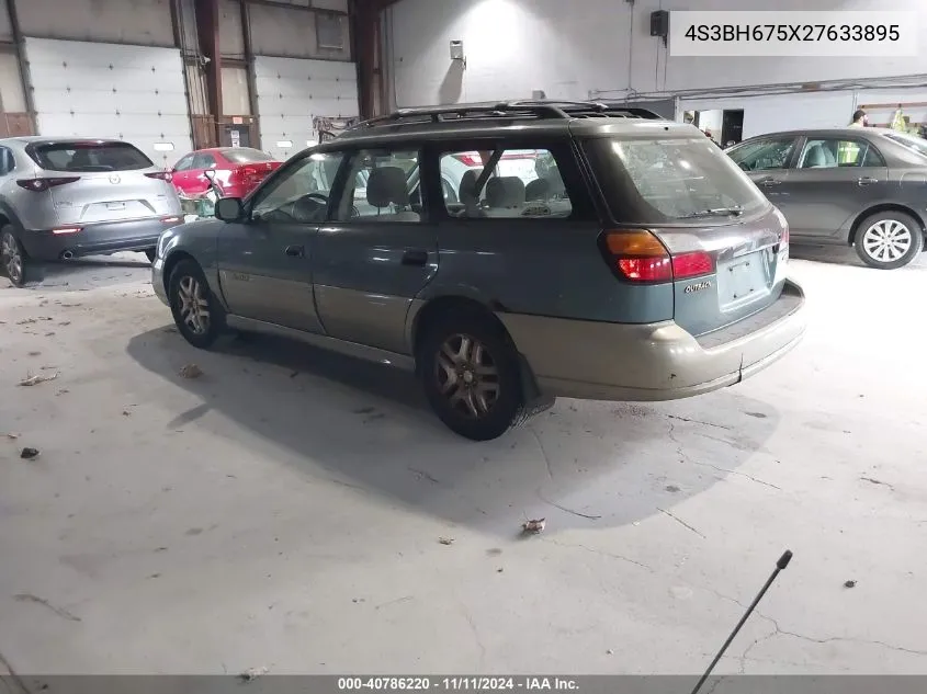 2002 Subaru Legacy Outback Awp VIN: 4S3BH675X27633895 Lot: 40786220