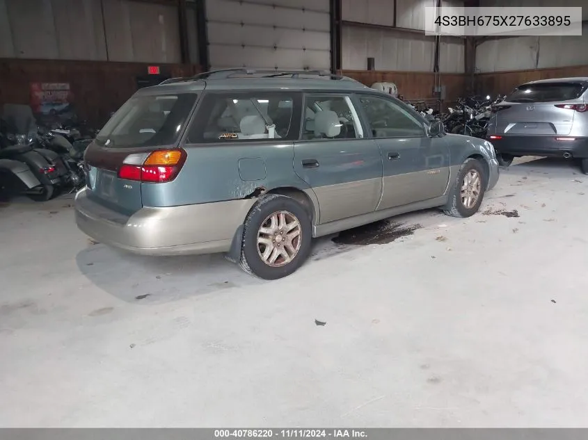 2002 Subaru Legacy Outback Awp VIN: 4S3BH675X27633895 Lot: 40786220