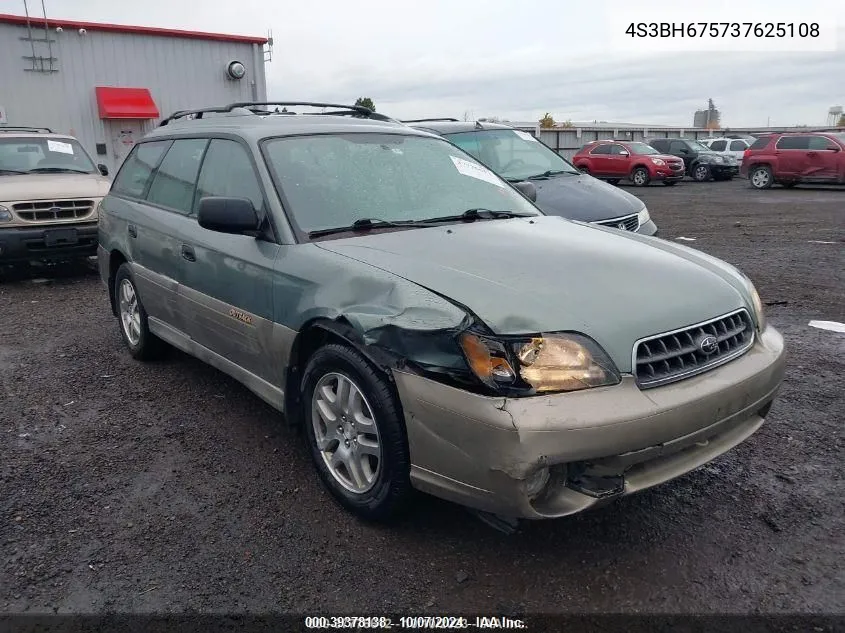 2003 Subaru Legacy Outback VIN: 4S3BH675737625108 Lot: 39378138