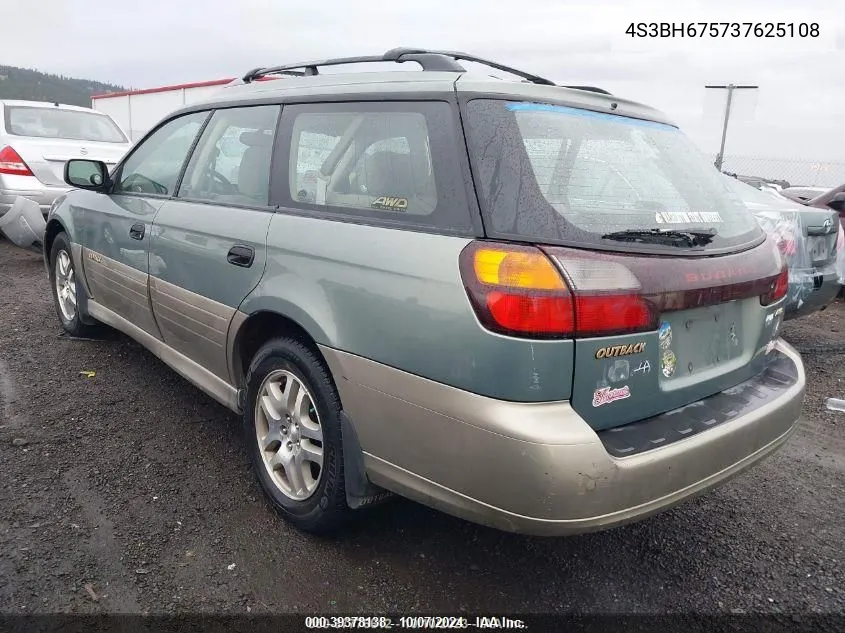 2003 Subaru Legacy Outback VIN: 4S3BH675737625108 Lot: 39378138