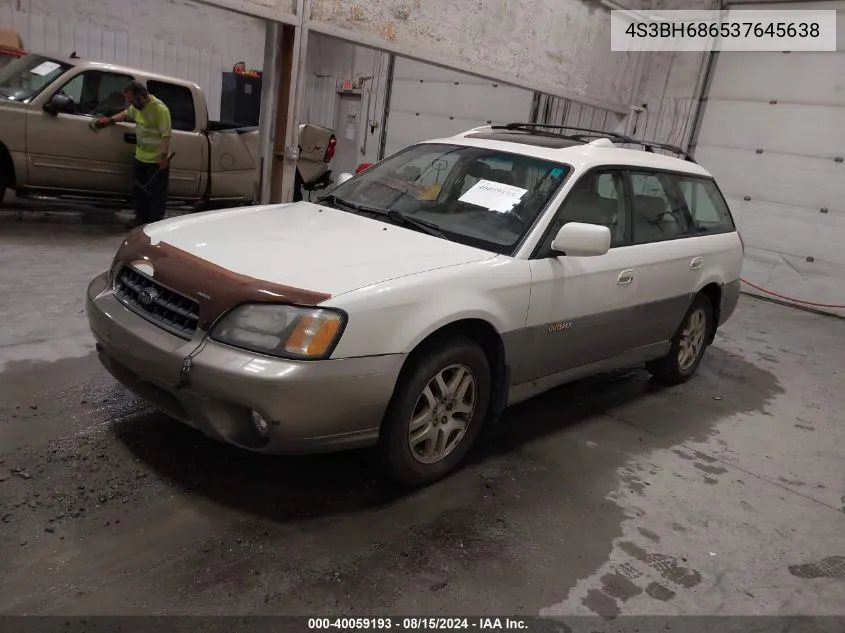 2003 Subaru Legacy Outback Limited VIN: 4S3BH686537645638 Lot: 40059193