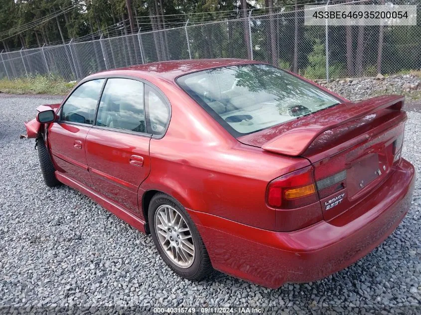 2003 Subaru Legacy Gt VIN: 4S3BE646935200054 Lot: 40315749