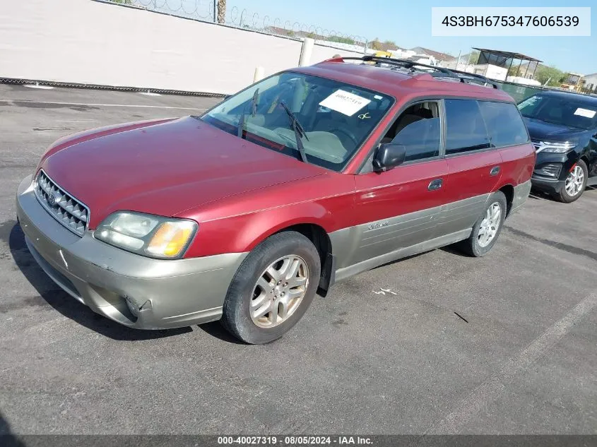 2004 Subaru Outback VIN: 4S3BH675347606539 Lot: 40027319