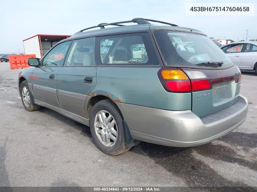 2004 Subaru Legacy Outback Awp VIN: 4S3BH675147604658 Lot: 40334643