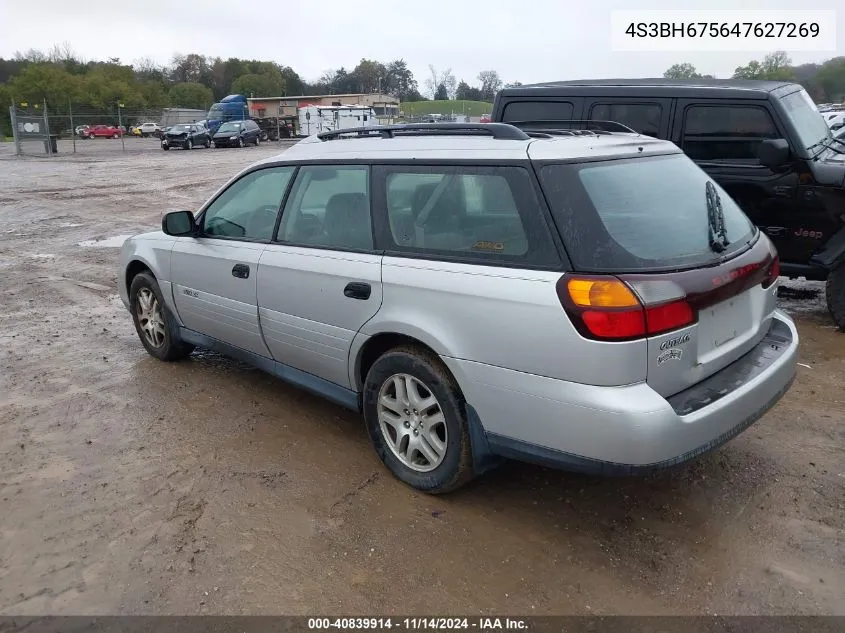 2004 Subaru Legacy Outback Awp VIN: 4S3BH675647627269 Lot: 40839914