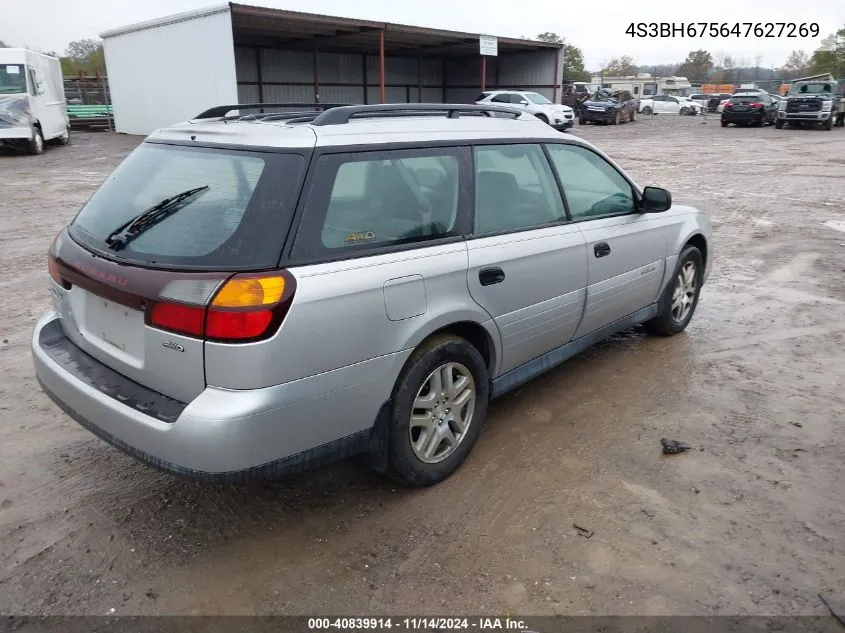 2004 Subaru Legacy Outback Awp VIN: 4S3BH675647627269 Lot: 40839914