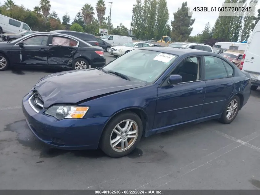 2005 Subaru Legacy 2.5I VIN: 4S3BL616057206245 Lot: 40162536