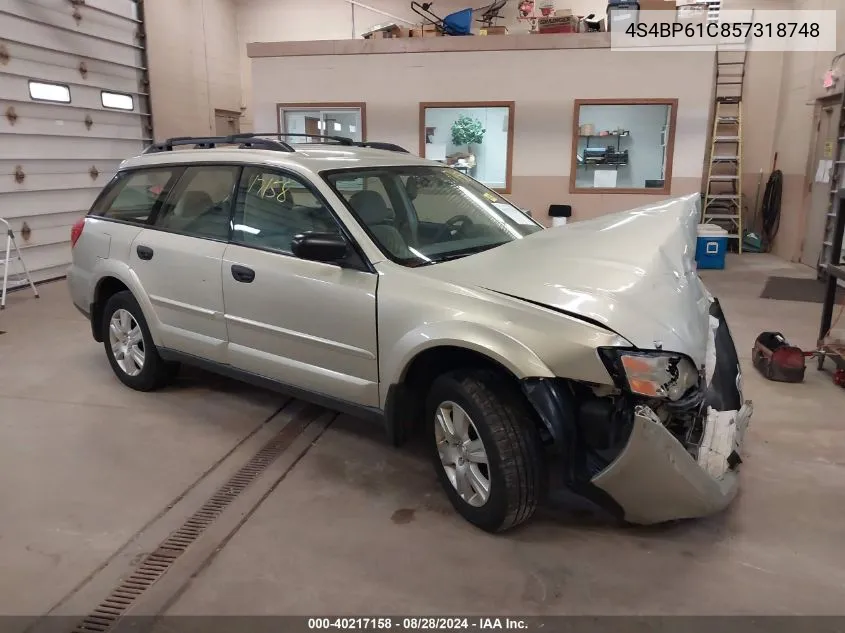 2005 Subaru Outback 2.5I VIN: 4S4BP61C857318748 Lot: 40217158