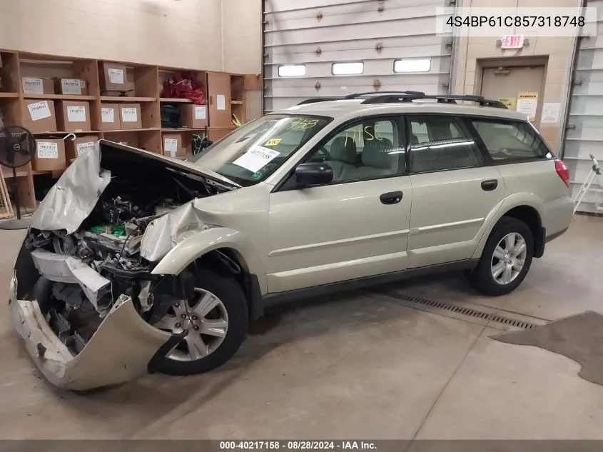 2005 Subaru Outback 2.5I VIN: 4S4BP61C857318748 Lot: 40217158