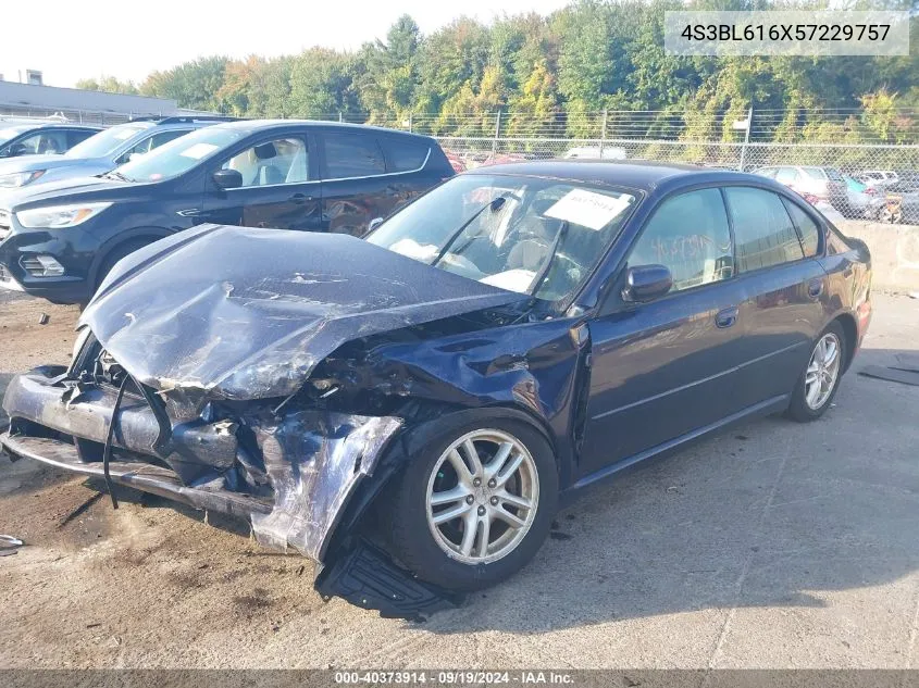 2005 Subaru Legacy 2.5I VIN: 4S3BL616X57229757 Lot: 40373914