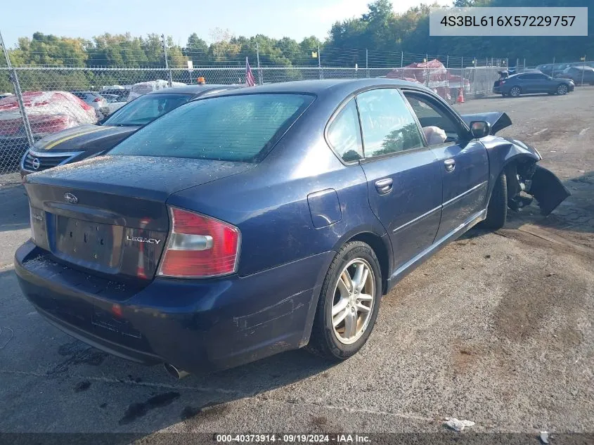 2005 Subaru Legacy 2.5I VIN: 4S3BL616X57229757 Lot: 40373914