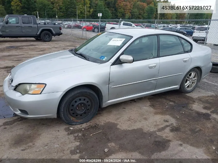 2005 Subaru Legacy 2.5I VIN: 4S3BL616X57221027 Lot: 40426299